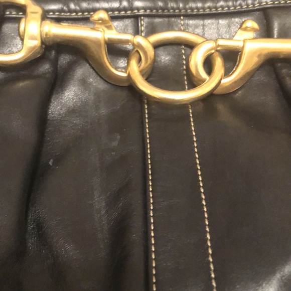 Coach Hampton Pleated Black Leather Hobo Bag - Picture 2 of 15